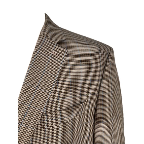 Lauren Ralph Lauren Men's Blazer 44R Brown Cream Herringbone Business - Picture 6 of 10